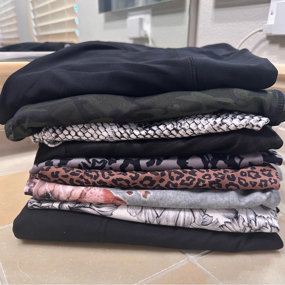 Stylish Leggings Bundle - Black, Green, Animal Print